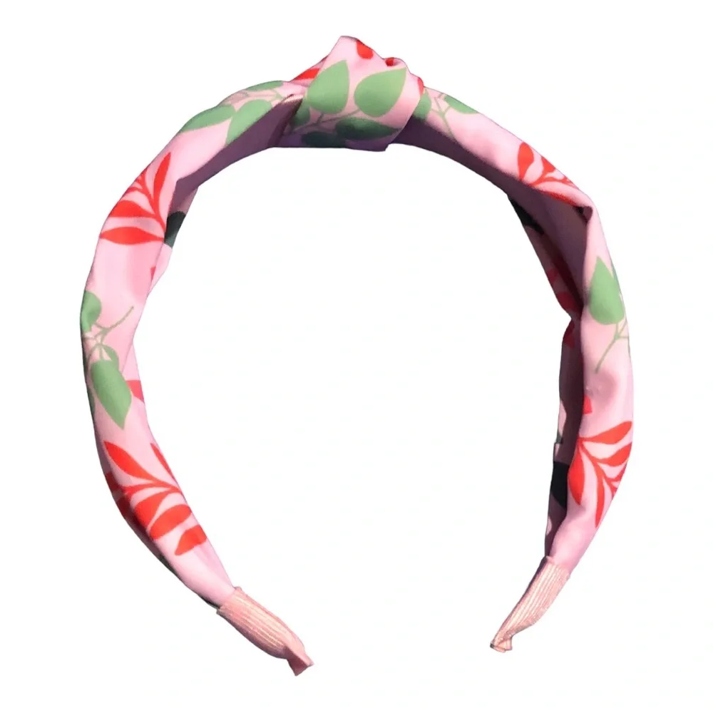 3pk knotted assorted headbands in‎ pink blue black floral new FREE